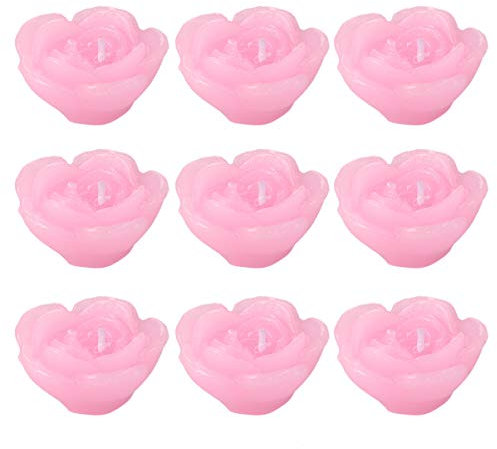 Uonlytech 12st Schwimmende Kerzen Leuchten Flackernde Kerzen Rosenkerzen Schweben Schwimmende Rosenkerze Schwimmende Blumenkerzen Weihnachtskerzen Rosenblumenkerzen Party Teelicht Hochzeit