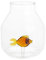 balvi Blumenvase Atlantis Bernstein Farbe Konische Vase mit Glas Fisch im Innern Original dekorative