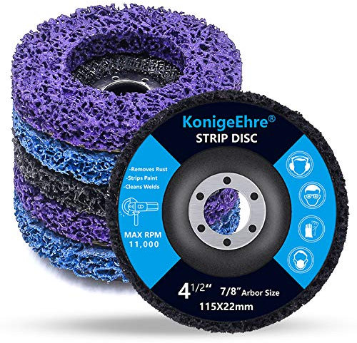 6 Packs 4-1/2 x 7/8 Strip Discs Stripping Wheel Fit Angle Grinder Clean and Remove Paint Coating Rust Welds Oxidation
