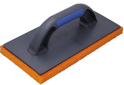REFINA Fine Grain Rubber Sponge Float for Plastering, Rendering & Cement - 11 x 5.5 (280 x 140mm) Lightweight & Durable Sponge Float w/Ergonomic Handle - Removes Air Bubbles & Trowel Marks
