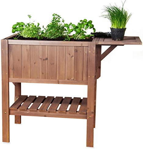 Hochbeet mit Tisch Cube 1 - Gemüsebeet Kräuterbeet - Beet für Balkon & Terrasse