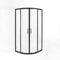 Milano Nero - Black Reversible Quadrant Shower Enclosure White Tray - 800mm x 800mm