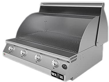 Barbecue a Gas Fry Top 750 Basic da appoggio 4 bruciatori griglia tondino