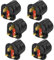 VGUARD [6 Pack] Adattatore da Viaggio UK EU - Set Adattatori da Spina Europea Italia (Schuko) a Presa UK, GB, Inglese - Travel Plug per UK, GB, Inghilterra, Irlanda, Scozia - Nero