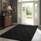 Biscpro Fußmatte Schwarz 90x150cm Innen und Außen, Waschbar Fussmatte, Wasserdicht Türmatte, Rutschfester Schmutzfänger Teppich für Eingang, Haustür, Patio, Flur, Garten
