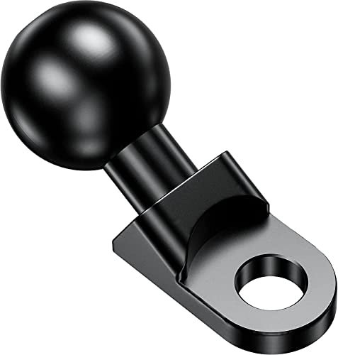 Base de montage à boule en alliage d'aluminium de 2,5 cm avec trou de montage de 10 mm pour rétroviseur, boule de montage adaptée pour les supports RAM, support de téléphone de bras de douille
