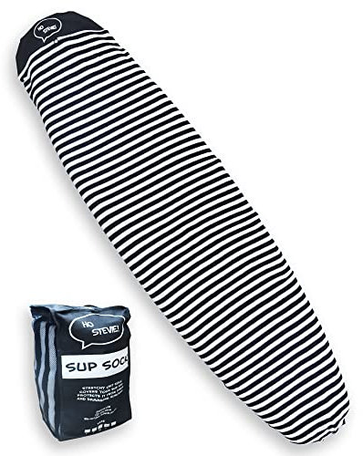SUP-Sockenabdeckung – dehnbare Schutztasche für Stand-Up-Paddle-Boards [wählen Sie Größe und Farbe] (schwarz/weiß, 3,4 m)