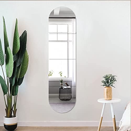 MCLEULLA Full Body Mirrors for Walls, 12x12 4pcs Acrylic Plexiglass Mirror Wall Mounted Length Frameless Makeup Large Long Walls Home Workout Gym Hallway Floor Tile, One size (1005)