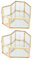 HOHXFYP Lot de 2 Pots de Fleurs en Verre,Terrariums en Cuivre et Verre Durables,Bonne Perm¨¦abilit¨¦ ? L'Air pour Plantes D'Int¨¦Rieur,? Placer dans Le Salon.