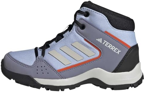 adidas Unisex Kinder Terrex Hyperhiker Mid Hiking Shoes, Blue Dawn / Grey One / Solar Gold, 34 EU