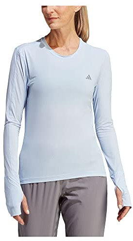 Adidas Damen T-Shirt (Long Sleeve) Fast Ls, Blue Dawn, HM4315, L