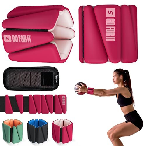 SPORTBIT Handgelenk- und Knöchelgewichte für Frauen – 2er-Set (je 0,5 kg), Silikon-Oberfläche, verstellbarer Riemen – Beingewichte, Handgelenkgewichte für Walking, Laufen, Yoga, Pilates, Tanz, Aerobic