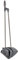Homéa, Pelle Haute Repliable Plastique+Balai+Reservoir H88 cm Anthracite/Taupe