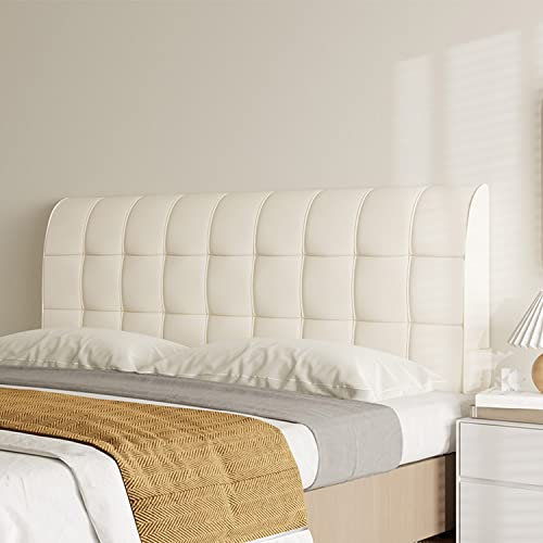 ZZYK Samt Kopfteil Kopfenden Rückenlehne Bett Kopfteil Gepolstert Oversized 10Cm Dicke Nachttisch Stützkissen Abnehmbares Kopfteil Slipcover Lendenkissen,Beige,with Headboard 70.8