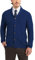Kallspin Herren Wollschal-Kragen Strickjacke mit Knöpfen und Taschen(Marineblau, L)