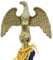 FRF FLAG Goldener Adlerkopf zum Dekorieren von Fahnenmasten im Innenbereich, aus Zinklegierung, die unzerbrechlich ist, Adler-Fahnenmastaufsatz, für Fahnenmasten mit 2,5 cm Durchmesser