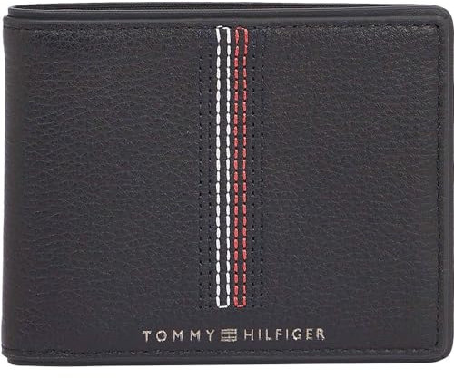 Tommy Hilfiger Men TH CASUAL MINI CC WALLET, Black, One Size