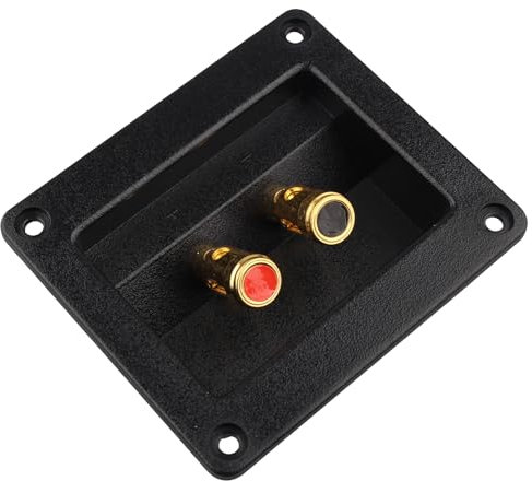 Jopto Stereo Binding Post Copper Terminal Cable Connector Original Screw Type Speaker Junction Board Subwoofer Plugs Replacement with 2 Mounting Holes for DIY HiFi Speaker