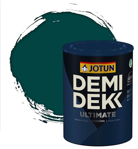 Jotun - Peinture Bois, Lasure Opaque pour Extérieur et Intérieur Satinée - DEMI DEKK CLEAN TECH - RAL 6004 - Vert Bleu - 0,75L