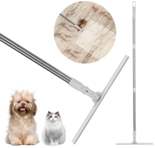 SIMMOP Pet Hair Remover for Dogs and Cats - Adjustable Long Handle Brush for Carpet, Couch, Floor Mats, Pet Tower, Stairs