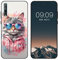 WUACYEAMING per Huawei P Smart S Cover,antiurto in silicone TPU morbido antiscivolo custodia protettiva con motivo dipinto nero Carino Moda Protezione Case-gatto