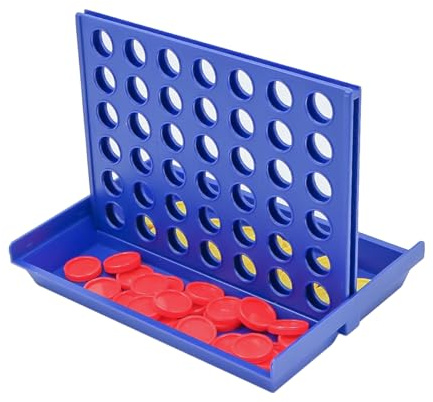Ieron Four in a Row Game, Travel Sized Classic, Mini Size Board Game， Match Four in a Line, Ideal Travelling Companion for Family Fun, Youngers Will Love This Pocket Sized Game