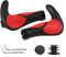 ROGTYO Fahrradgriffe, Fahrradlenker MTB Griffe Ergonomisch mit Zwei Seiten Lock-On Design Horn Lenkergriffe, 22 mm Fahrrad Griffe Rutschfestem für Trekkingrad E-Bike Cityrad Rennrad (Rot)