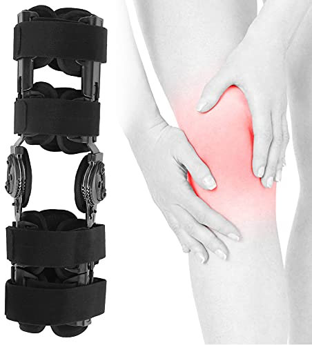 XDAWQP Leg Brace, Knee Brace Adjustable And Breathable Hinged Knee Brace Knee Splint Injury - Orthosis Stabilizer Hinged Immobilizer For Knee Sprain Ligament