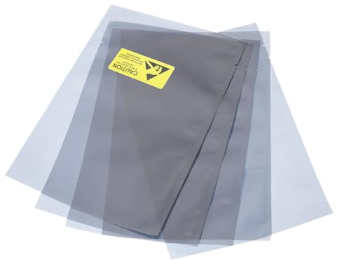 QUARKZMAN Antistatische Beutel mit Antistatischem Aufkleber 50 Stück 5,5x8 Zoll (14x20 cm) Offene Oberseite für Festplatte HDD SSD