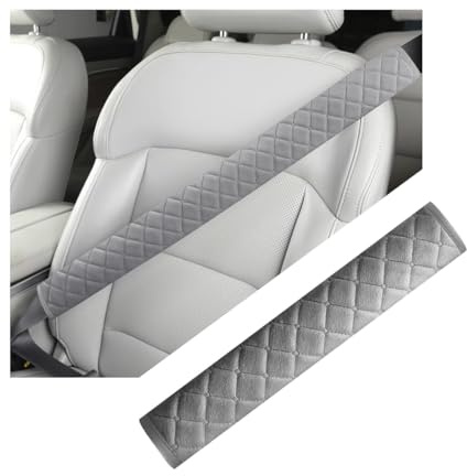 JNNJ Stück Gurtpolster Auto Erwachsene, Autogurt Polster Gurtschoner Schulterpolster Erwachsene, Gurtpolster Auto Autogurtpolster Schwarz Polsterung, Autogurtpolster Schwarz Polsterung(Grau)