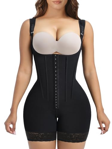 YIANNA Fajas Colombianas Moldeadoras Shapewear gainant pour le corps | Vêtement de compression post-partum avec os, poitrine ouverte avec fermeture éclair à l'entrejambe