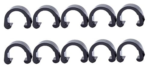 Happyyami 10pcs Buckle Bike Brake Cable Clamp Shifter Derailleur Cable Bike Cable End Crimps Bike Brake Parts Bicycle Cable Clamps Bicycle Cable Clips Bicycle c Clips Base Black