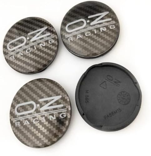 SXXTS 4 Pièces Cache Moyeu pour OZ Racing M595 62mm,Enjoliveurs De Roue avec Bord Chromé,Cache Moyeu Centre De Roue