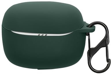 kwmobile Carcasa de Silicona Compatible con JBL Tune Beam 2 - Funda para Cascos inalámbricos - Verde Oscuro