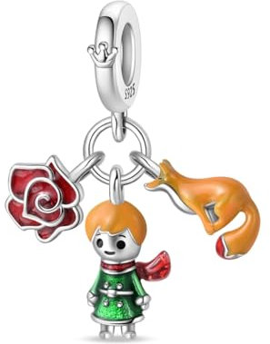 TINSLO Ciondolo Argento Sterling 925 con Cubic Zirconia Pendenti per Pandora Braccialetti, Compatibile con Braccialetti e Collane europei, perfetto Regali per Moglie e Ragazze