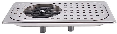 304 Stainless Steel Pitcher Rinser, Cup Washer for Sink, High Pressure Sink Glass Rinser with Drain Drip Tray Hose, Cup Cleaner Sink Attachment for Bar Coffee Shop (Stainless