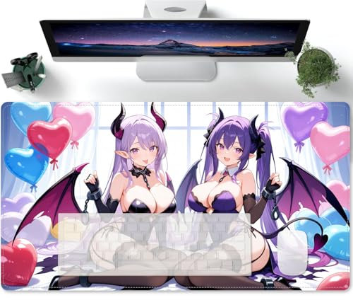 PORNHUX Fille Sexy d'anime Naked Girls Grand Tapis de Souris XXL 800x400 Tapis de Souris Gaming,Grand Tapis de Souris,Tapis de Souris à Bords Cousus,Base en Caoutchouc antidérapante