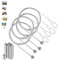 GIONAR 4 Stück Fotoseil,Fotodraht Mit Magneten, Fotoleine, mit 48 Knopfmagnete Klammern,Fotoseil Edelstahl Draht Seil BildaufhäNgung Seil Fotoseil Mit Zum AufhäNgen Von Fotopostkarten(2m X 1.5mm)