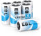 EBL CR123A 3V Lithium Battery 1600mAh, 6-Pack CR123A Battery for Flashlights, Smoke Alarm, Photography, Toys - Long-Lasting & Low Self-Discharge (Non-Rechargeable)