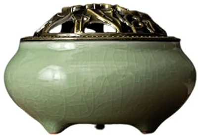 XYUERU Knoblauch Aufbewahrung,Mehrzweck zwiebeltopf aus Keramik,Tischgewürz Multifunktionale mit Hollow Deckel,Knoblauchtopf Dekoration Behälter Aufbewahrung für die Küche zu Hause(Green)