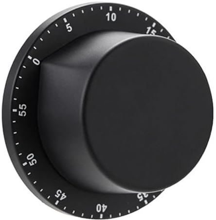 Osmond Kitchen Timer Mechanical Manual Stainless Steel Timer Countdown Study Fitness Timer Black