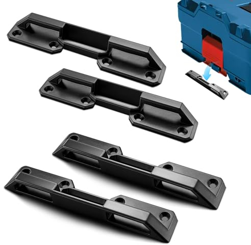 Halter für L-BOXX Bosch Sortimo Werkzeugkoffer - Halterung für Bosch Sortimo L-BOXX 238 136 102 Werkzeugbox Werkzeugkästen, Zubehör für Werkzeugkoffer, Halterung für L-SAFE Sicherung Fixerung, 4 Stück