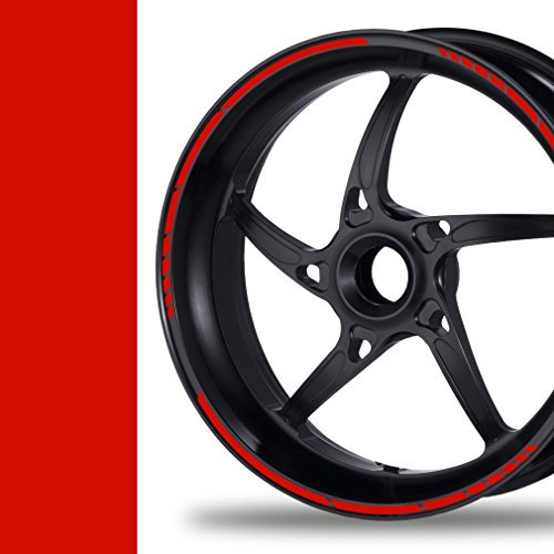 PROFILETEC.COM New! Felgenrandaufkleber GP Style Auto Motorrad Felgenaufkleber (hellrot)