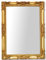 MO.WA Wandspiegel Spiegel klassisch Barock 62x82 Blattgold Rechteckig mit Holzrahmen Gold, Made in Italy, Spiegel Schlafzimmer Wohnzimmer Badezimmer, Flur