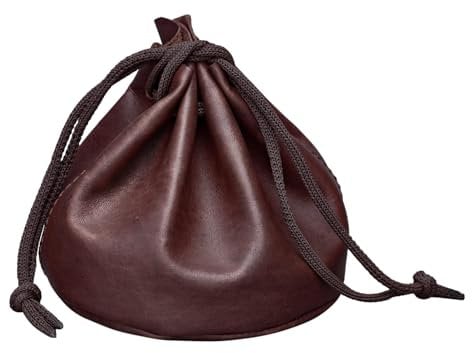 STILORD 'Mikkel' Lederbeutel groß Vintage Münzbeutel XL Münzbörse Portemonnaie Ledergeldbeutel Geldbörse Kleingeldbörse Schlüssel Etui echtes Leder, Farbe:Cognac - Dunkelbraun