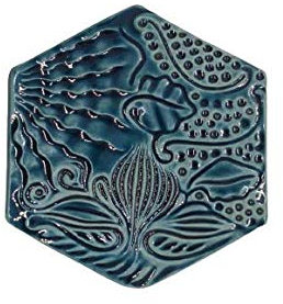 DataPrice Imán de cerámica Barcelona Gaudí, de 7 x 7 cm. Pesa 80 grs. Color Azul. Barcelona y Gaudí. para Regalar!! Decoración del Hogar. (2)