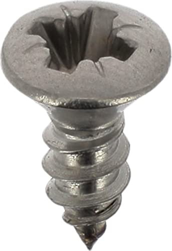 Vis à Tôle Tête Inox A4 Fraisée Bombée Pozidrive, 3.5mm x 10mm, DIN 7983, Lot de 30