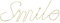 LaLe Living Wanddekoration Schriftzug SMILE in Gold, 30 x 13 cm aus Eisen für Flur/Hauseingang oder Büro