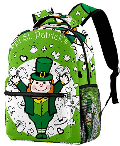 School Classic Rucksack Leichter Reiserucksack Laptop Tagesrucksack für Frauen Teenager Männer Happy St.