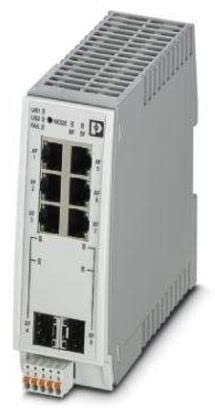 PHOENIX CONTACT FL SWITCH 2206-2SFX PN Industriell Ethernet-Switch 2000, 6 RJ45-Ports 10/100MBit/s, IP20 Schutzart, Profinet Conformance-Class B, Profinet-Mode Voreingestellt, Profinet-Status LEDs